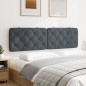 vidaXL Cabecero de cama acolchado terciopelo gris oscuro 180 cm vidaXL Cabecero de cama acolchado terciopelo gris oscuro 180 cm