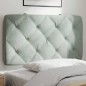 vidaXL Cabecero de cama acolchado terciopelo gris claro 80 cm vidaXL Cabecero de cama acolchado terciopelo gris claro 80 cm