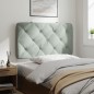 vidaXL Cabecero de cama acolchado terciopelo gris claro 80 cm vidaXL Cabecero de cama acolchado terciopelo gris claro 80 cm