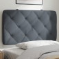 vidaXL Cabecero de cama acolchado terciopelo gris oscuro 90 cm vidaXL Cabecero de cama acolchado terciopelo gris oscuro 90 cm