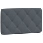 vidaXL Cabecero de cama acolchado terciopelo gris oscuro 90 cm vidaXL Cabecero de cama acolchado terciopelo gris oscuro 90 cm