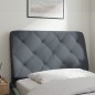 vidaXL Cabecero de cama acolchado terciopelo gris oscuro 90 cm vidaXL Cabecero de cama acolchado terciopelo gris oscuro 90 cm