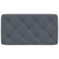 vidaXL Cabecero de cama acolchado terciopelo gris oscuro 90 cm vidaXL Cabecero de cama acolchado terciopelo gris oscuro 90 cm