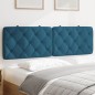 vidaXL Cabecero de cama acolchado terciopelo azul 160 cm vidaXL Cabecero de cama acolchado terciopelo azul 160 cm