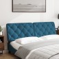 vidaXL Cabecero de cama acolchado terciopelo azul 160 cm vidaXL Cabecero de cama acolchado terciopelo azul 160 cm