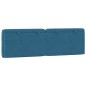 vidaXL Cabecero de cama acolchado terciopelo azul 160 cm vidaXL Cabecero de cama acolchado terciopelo azul 160 cm