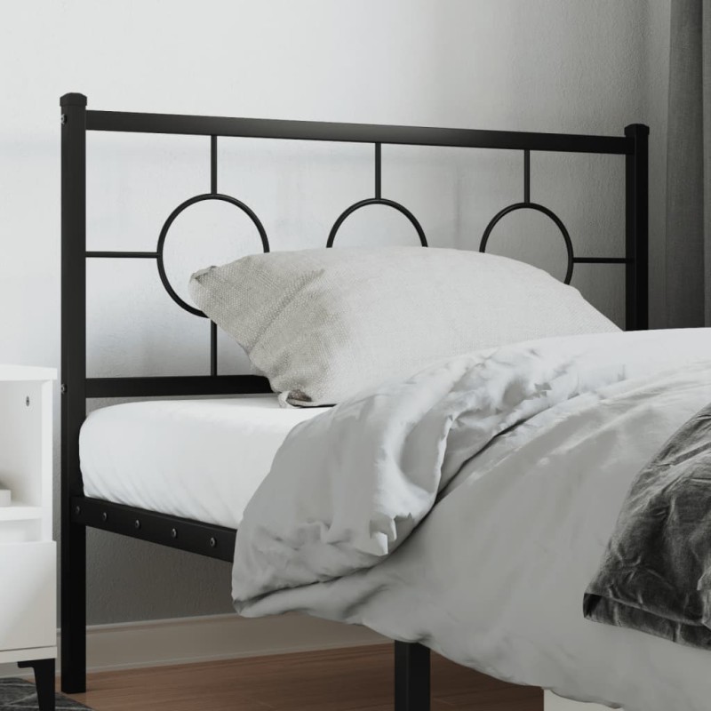 vidaXL Cabecero de metal negro 107 cm vidaXL Cabecero de metal negro 107 cm