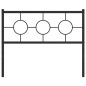 vidaXL Cabecero de metal negro 107 cm vidaXL Cabecero de metal negro 107 cm