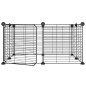 vidaXL Jaula para mascotas de 8 paneles con puerta acero negro 35x35cm vidaXL Jaula para mascotas de 8 paneles con puerta acero negro 35x35cm