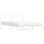 vidaXL Estructura de cama de metal con cabecero blanca 140x190 cm vidaXL Estructura de cama de metal con cabecero blanca 140x190 cm