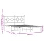 vidaXL Estructura de cama de metal con cabecero blanca 140x190 cm vidaXL Estructura de cama de metal con cabecero blanca 140x190 cm