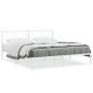 vidaXL Estructura de cama de metal con cabecero blanco 183x213 cm