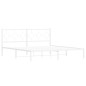vidaXL Estructura de cama de metal con cabecero blanco 183x213 cm