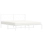 vidaXL Estructura de cama de metal con cabecero blanco 183x213 cm