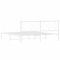 vidaXL Estructura de cama de metal con cabecero blanco 183x213 cm