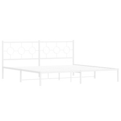 vidaXL Estructura de cama con cabecero metal blanca 200x200 cm