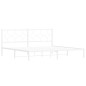 vidaXL Estructura de cama con cabecero metal blanca 200x200 cm vidaXL Estructura de cama con cabecero metal blanca 200x200 cm