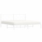 vidaXL Estructura de cama con cabecero metal blanca 200x200 cm vidaXL Estructura de cama con cabecero metal blanca 200x200 cm