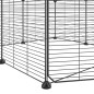 vidaXL Jaula para mascotas de 8 paneles con puerta acero negro 35x35cm vidaXL Jaula para mascotas de 8 paneles con puerta acero negro 35x35cm