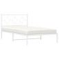 vidaXL Estructura cama metal con cabecero y pie cama blanca 107x203 cm vidaXL Estructura cama metal con cabecero y pie cama blanca 107x203 cm