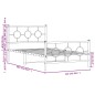 vidaXL Estructura cama metal con cabecero y pie cama blanca 107x203 cm vidaXL Estructura cama metal con cabecero y pie cama blanca 107x203 cm