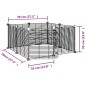 vidaXL Jaula para mascotas de 8 paneles con puerta acero negro 35x35cm vidaXL Jaula para mascotas de 8 paneles con puerta acero negro 35x35cm