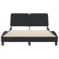 vidaXL Estructura de cama con luces LED terciopelo negro 120x200 cm vidaXL Estructura de cama con luces LED terciopelo negro 120x200 cm