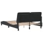 vidaXL Estructura de cama con luces LED terciopelo negro 140x190 cm vidaXL Estructura de cama con luces LED terciopelo negro 140x190 cm