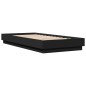 vidaXL Estructura de cama madera de ingeniería negra 100x200 cm vidaXL Estructura de cama madera de ingeniería negra 100x200 cm