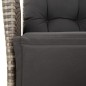 vidaXL Set comedor de jardín 5 piezas con cojines ratán sintético gris vidaXL Set comedor de jardín 5 piezas con cojines ratán sintético gris