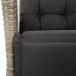 vidaXL Set comedor de jardín 5 pzas cojines ratán sintético gris claro vidaXL Set comedor de jardín 5 pzas cojines ratán sintético gris claro