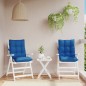 vidaXL Cojines para silla respaldo bajo 2 uds tela Oxford azul real vidaXL Cojines para silla respaldo bajo 2 uds tela Oxford azul real