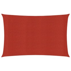 vidaXL Toldo de vela rojo HDPE 160 g/m² 2x4,5 m