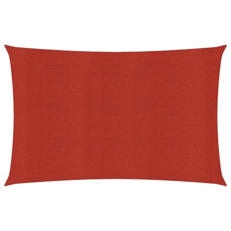 vidaXL Toldo de vela rojo HDPE 160 g/m² 2x4,5 m
