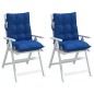 vidaXL Cojines para silla respaldo bajo 2 uds tela Oxford azul real vidaXL Cojines para silla respaldo bajo 2 uds tela Oxford azul real