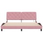 vidaXL Estructura de cama con luces LED terciopelo rosa 180x200 cm vidaXL Estructura de cama con luces LED terciopelo rosa 180x200 cm