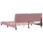 vidaXL Estructura de cama con luces LED terciopelo rosa 180x200 cm vidaXL Estructura de cama con luces LED terciopelo rosa 180x200 cm