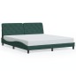 vidaXL Estructura cama con luces LED terciopelo verde oscuro 180x200cm vidaXL Estructura cama con luces LED terciopelo verde oscuro 180x200cm