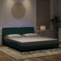 vidaXL Estructura cama con luces LED terciopelo verde oscuro 180x200cm vidaXL Estructura cama con luces LED terciopelo verde oscuro 180x200cm