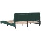 vidaXL Estructura cama con luces LED terciopelo verde oscuro 180x200cm vidaXL Estructura cama con luces LED terciopelo verde oscuro 180x200cm
