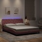 vidaXL Estructura de cama con luces LED terciopelo rosa 160x200 cm vidaXL Estructura de cama con luces LED terciopelo rosa 160x200 cm