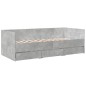 vidaXL Tumbona con cajones madera ingeniería gris hormigón 90x200 cm vidaXL Tumbona con cajones madera ingeniería gris hormigón 90x200 cm