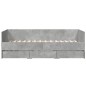 vidaXL Tumbona con cajones madera ingeniería gris hormigón 90x200 cm vidaXL Tumbona con cajones madera ingeniería gris hormigón 90x200 cm