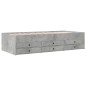 vidaXL Tumbona con cajones madera ingeniería gris hormigón 90x200 cm vidaXL Tumbona con cajones madera ingeniería gris hormigón 90x200 cm