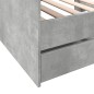vidaXL Tumbona con cajones madera ingeniería gris hormigón 90x200 cm vidaXL Tumbona con cajones madera ingeniería gris hormigón 90x200 cm