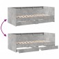 vidaXL Tumbona con cajones madera ingeniería gris hormigón 90x200 cm vidaXL Tumbona con cajones madera ingeniería gris hormigón 90x200 cm