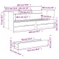 vidaXL Tumbona con cajones madera ingeniería gris hormigón 90x200 cm vidaXL Tumbona con cajones madera ingeniería gris hormigón 90x200 cm