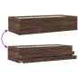 vidaXL Tumbona con cajones madera ingeniería roble marrón 90x200 cm