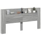 vidaXL Cabecero de cama con LED gris Sonoma 200x16,5x103,5 cm vidaXL Cabecero de cama con LED gris Sonoma 200x16,5x103,5 cm