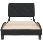 vidaXL Estructura de cama con luz LED terciopelo negro 90x190 cm vidaXL Estructura de cama con luz LED terciopelo negro 90x190 cm